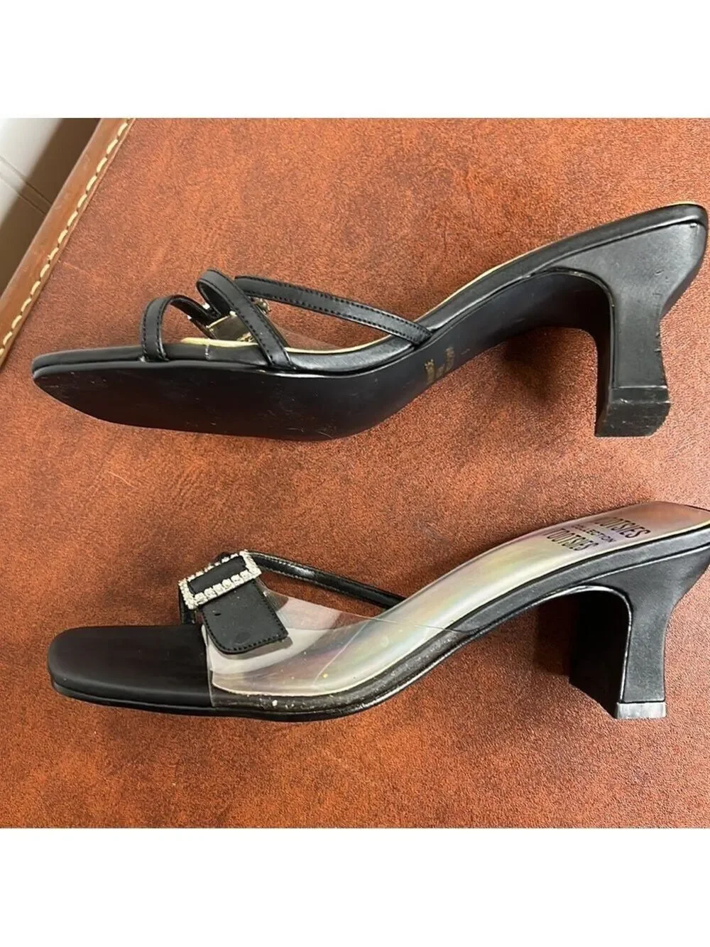 Mootsies Tootsies Holographic Heeled slides Size 6